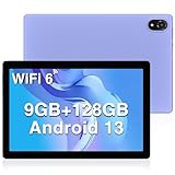 DOOGEE U10 Tablet 10 Pulgadas Android 13 Tablet PC 9GB RAM + 128GB ROM/TF 1TB Octa-Core 2.0 GHz, Google GMS | Bluetooth 5.0 | WiFi-6 | 5060mAh | 1280 * 800 | 5MP+8MP, Púrpura