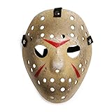 Máscara para disfraz de Halloween, diseño de hockey (niño, Amarillo)