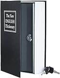 Amazon Basics - Caja de seguridad en forma de libro - Cerradura con llave - Negro