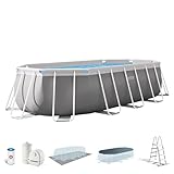Intex 26796NP - Piscina desmontable ovalada prism frame intex 503x274x122 cm con depuradora