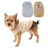 HTTDSLF 2 Piezas Suéter de Invierno para Perros Pequeños, Abrigo Chaqueta para Perros, Suéter de Felpa para Mascotas, para Perro pequeños Gatos, Cachorros Yorkie Chihuahua Ropa cálida