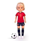 Nancy - Selección Española Rubia, muñeca futbolista en colaboración con equipo femenino de fútbol, equipación oficial de España y holograma de la Real Federación Española de Fútbol, Famosa