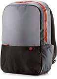 HP 15.6 Duotone Orange Backpack - Mochila para portátiles y netbooks (Negro, Gris, Naranja, Lienzo)