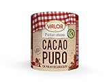 Valor - Cacao puro soluble en polvo desgrasado 0% Azúcares añadidos. Sin gluten. Ideal para Desayunos y Repostería. Intenso Sabor y Aroma - 250 Gramos