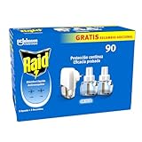 Raid Eléctrico Anti Mosquitos Comunes y Tigre 90 Noches con Aplicador y 2 Recambios - 54 Mililitros (2 x 27ml), El embalaje puede variar