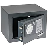 HMF Caja fuerte pequeña, Caja de seguridad para Muebles con cerradura de combinación | 23 x 17 x 17 cm | Antracita