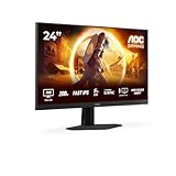 AOC 24G4HRE Gaming Monitor 24 Pulgadas, 200Hz Panel Fast IPS, 0.5HDR10, Adaptive Sync, G-Sync Compatible, Altavoces, (1920x1080 HDMI 2X 2.0) Negro