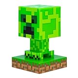 Lámpara Creeper Minecraft - Luz Nocturna Oficial, 12 cm, Funciona a Pilas, Decoración para Gamers