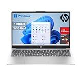 HP 15-fc0241ns - Ordenador portátil de 15.6' FHD (AMD Ryzen 5-7520U, 16 GB RAM, 1TB SSD, AMD Radeon Graphics, Windows 11) Plata y Azul - Teclado QWERTY Español