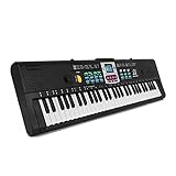 Montloxs Teclado electrónico de música digital de 61 teclas para, piano eléctrico multifuncional para estudiantes de piano con función de micrófono, instrumento musical