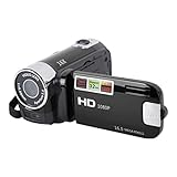Cámara Digital, Videocámara con Cámara de Video, Cámara DV de 16 MP, Cámara de Video con Zoom Digital de 16x, Cámara Digital con Pantalla Giratoria TFT de 2,7 Pulgadas (Negro)