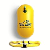 New Wave Swim Bubble La Boya para Nadadores y Triatletas De Aguas Abiertas. Ligera, Alta Visibilidad y Gran Flotabilidad para Entrenamiento o Competición (Yellow Bundle)