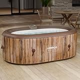 Arebos Whirlpool | SPA Hinchable | Interior y Exterior | 190x120 cm Ovalado | 2 Personas | 90 chorros de Masaje | con calefacción | 550 litros | Incl. Cubierta | Bubble SPA & Wellness Massage