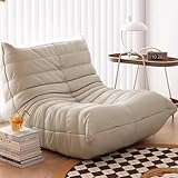 Fucxeoy Sillón Togo Chimenea, Sillones Puff Esquineros, Cómodo Sofá de Suelo, Sillón Ergonómico de Espuma, Ideal para Sala, Dormitorio, Salón, Oficina