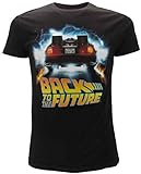 BTTF Regreso AL Futuro T-Shirt Camiseta Negra Delorean Outatime Oficial Original Back To The Future (XL Extra Large)