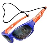 ATTCL Unisex-niños Deportes Gafas De Sol Polarizado Uv400 Protección Súper Ligero años 3-12 5025-orange-blue