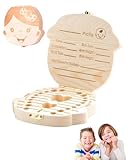 KGDUYC 1 Pieza Caja de Madera para Mordedores, Caja Premium para Mordedores,Caja para Mordedores de Bebé para Regalo de Cumpleaños o Bautizo, Incluye Pinzas y Cuento del Hada de los Dientes