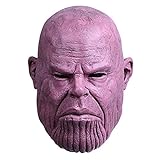 NUWIND - Máscara Látex de Thanos Vengadores Infinito superhéroes de la Guerra Máscaras de Cabeza Completa Fiesta de Disfraces de Halloween Adulto