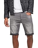 G-Star Raw 3301 Slim 1/2 Pantalones Cortos, Negro (Medium Aged 071), W32 (Talla del Fabricante: 32W) para Hombre