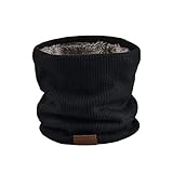 NovForth Bufanda Mujer Hombre Invierno Bufanda Tubular Unisex con Doble Cara de Punto y Forro Felpado Calentador de Cuello Engrosado y Elástico para Ciclismo Cold Weather