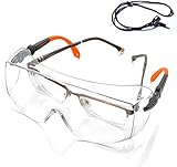 Gafas de Protección Antivaho Patillas Ajustables - Anteojos Gafas Protectoras Laboratorios con Cinta Ajustables SG009