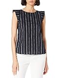 TOM TAILOR Denim Señoras Blusa de algodón orgánico a rayas 1024992, 25909 - Navy White Vertical Stripe, S