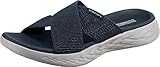Skechers ON-THE-GO 600 GLISTENING, Sandalias para Mujer, Navy Textile, 38 EU