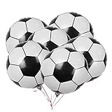 Oumezon 20 globos de helio en forma de balón de fútbol, de aluminio, decoración de fútbol, para fiestas, decoración de cumpleaños infantiles, decoración para niños