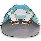 JAICOM Tienda de campaña playa 2-3 personas UPF 50+ UV ligera montaje rápido 3 ventanas ventiladas familia