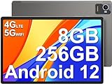 JUMPER Tabletas Android 12 Octa-Core T616, 8GB RAM 256GB ROM Tablet, Dual SIM, 1920x1200 IPS FHD, 4G LTE, 5G/2.4G WiFi, 4 Altavoces, Cámara 13MP, Tipo C, 7000mAh, 2023