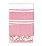 Vico Casa® Toalla de Playa 90x170cm de algodón, Rosa/Fouta de Playa, Piscina, Modelo Palau