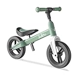 JOLLITO Bicicleta de Equilibrio para niños pequeños, Juguetes de Paseo para 18 Meses, Bicicleta de Entrenamiento Ligera sin Pedales con Rueda de 9 Pulgadas y Marco de Aluminio, Rosa (Green)