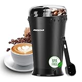 Aigostar Molinillo Cafe Electrico con Cuchillas Acero Inoxidable - 60g 200W Molinillo de Cafe, Cepillo de Limpieza Incluido, Libre de BPA, Para Moler Granos de Café, Especias & Semillas