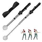 Ykall Entrenador de Swing de Golf y Ayuda de Agarre – Palo Telescópico Retráctil con Click para Diestros, Interior y Exterior, Mejora Ritmo, Golpes Cortos y Entrenamiento para Principiantes