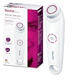 Beurer FC 45 cepillo limpiador facial eléctrico, limpieza profunda para una piel visiblemente suave y luminosa, rotación de 2 niveles, para todo tipo de piel, resistente al agua, blanco