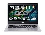 Acer Chromebook 314 CB314-2H - Ordenador Portátil 14' HD LED (‎MediaTek MT8183, 4GB RAM, 64GB eMMc, Chrome OS), PC Portátil Color Plata - Teclado QWERTY Español