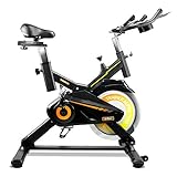 gridinlux | Trainer Alpine 7000 | Bicicleta estática | Ciclo Indoor | Volante de Inercia 15 kg | Nivel Avanzado | Sensores de Pulso | Pantalla LCD | Fitness