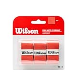 Wilson Pro Soft Overgrip - Mango de Raqueta de Tenis, Color Naranja, Talla única
