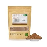 FRISAFRAN - Cacao Ecológico |En polvo | proveniente de la torta del cacao pulverizada | Beneficioso para la piel y el pelo | Origen Perú - 200Gr