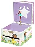 Giggle & Honey® Joyero con Bailarina Musical para Niñas - Caja Musical Niña con Espejo y Cajón, Joyero de Bailarina Infantil, Caja de Música, Regalo Cumpleaños Niñas 3-10 Años