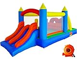 Ballsea Castillo hinchable con soplador, adecuado para niños de 3 a 10 años, castillo hinchable grande, XXL, cumpleaños infantil (488 x 240 x 190 cm)