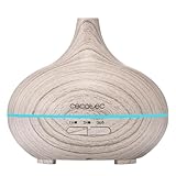 Cecotec Humidificador Ultrasónico con Difusor de Aromas Pure Aroma 150 Yang White. Depósito de hasta 150ml, 7 Colores LED Ajustables, Temporizador 3h, Ultrasilencioso, Función de Aromaterapia
