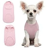 Hjumarayan Camiseta Perro, Camiseta Perrito Fino Camisetas Ligero para Perros Elástico Camiseta Perro Verano, Ropa Verano Perros Ropa Perro Chihuahua Ropa para Gatos, Rosa XXS