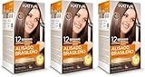 Kativa Kit Alisado Brasileño - Tratamiento Alisado Profesional en casa - Hasta 12 Semanas de duración - Alisado Keratina - Pack de 3