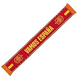 RFEF BUFANDA ESPAÑA 2026 – Bufanda Oficial “VAMOS ESPAÑA” de la Selección Española – Diseño Rojo con Detalles Amarillos, Escudo RFEF y Flecos Amarillos
