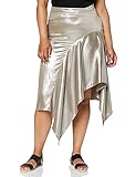 find. Metalic Skirt, Falda Mujer, Plateado (Silber), XX-Large