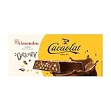 El Almendro, Turrón con Chocolate Crujiente, Turrón Tradicional con Arroz Inflado y Almendras Seleccionadas, Receta Tradicional, Made in Spain, 180 Gramos