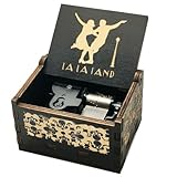 Caja de música de La La Tierra de Micteney, mercancía de La La Tierra en madera tallada, caja musical para regalo para esposa, mecanismo de relojería