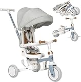 Olmitos - Triciclo Evolutivo de Bebé 5 en 1 - Bicicleta Niños Desde 1 Año hasta 5 años - De Triciclo a Bicicleta con o sin Pedales – Adaptable y transformable (Evol, Azul)