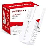MERCUSYS MW300RE - Repetidor Wi-Fi N300Mbps, Dos potentes Antenas externas, Amplificador, Indicador de señal Inteligente, WPS, MIMO, Configuración de aplicación
